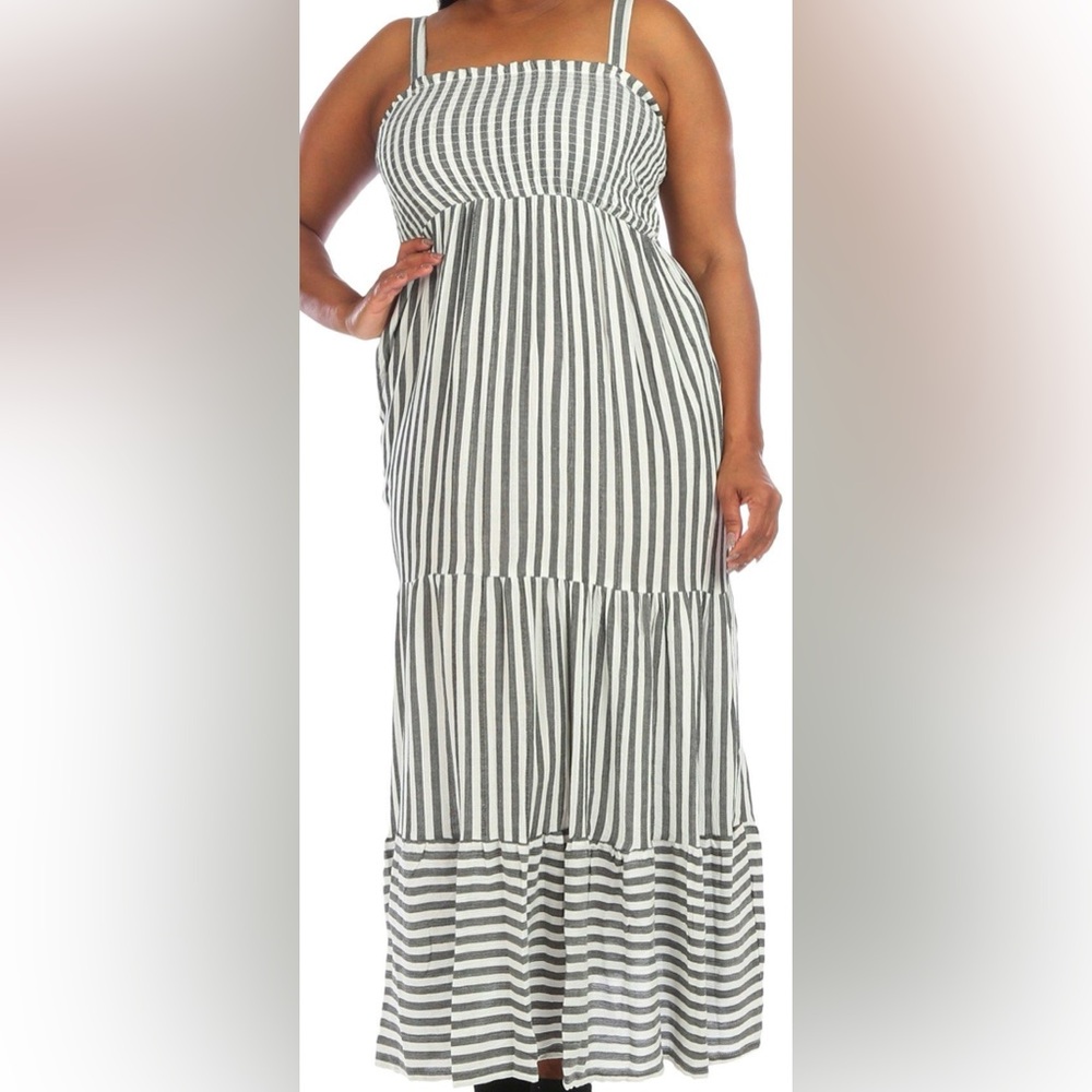 Raviya Sleeveless Striped Cover Up Midi Dress Size  M